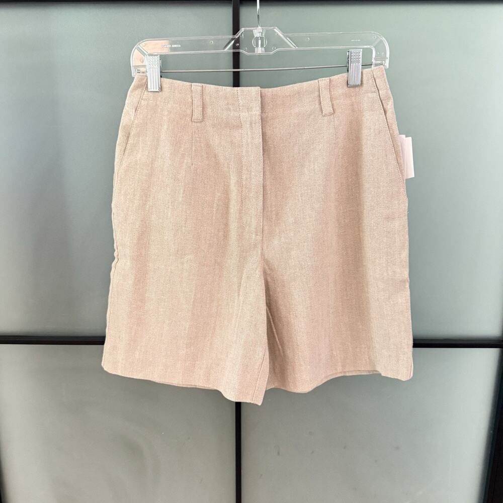 Y2K Vintage Liz Claiborne Lizsport Linen Blend Shorts Womens 8 NWT Tailored 28W - Picture 13 of 14